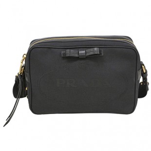 プラダスーパーコピーバッグ 1BH089 PRADA ショルダーバッグ リボン LOGO JACQUARD NERO ネロ ロゴジャガード ブラック ゴールド金具 - 商品画像 2