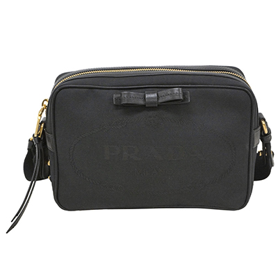 プラダスーパーコピーバッグ 1BH089 PRADA ショルダーバッグ リボン LOGO JACQUARD NERO ネロ ロゴジャガード ブラック ゴールド金具 - 商品画像 8