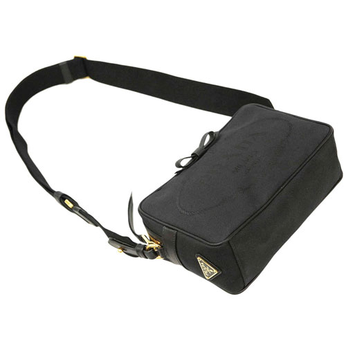 プラダスーパーコピーバッグ 1BH089 PRADA ショルダーバッグ リボン LOGO JACQUARD NERO ネロ ロゴジャガード ブラック ゴールド金具 - 商品画像 10