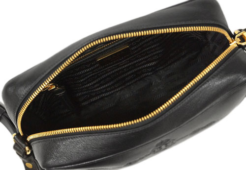 プラダコピーバッグ 1BH089 PRADA ショルダーバッグ GLACE'CALF NERO ネロ カーフ ブラック ゴールド金具 - 商品画像 1