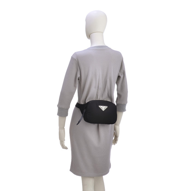 プラダスーパーコピー PRADA バッグ パデッドナイロン ベルトバッグ ウエストポーチ ブラック 1BL025 2CCJ 002 - 商品画像 3