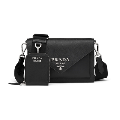 PRADA プラダ サフィアーノレザー ミニ エンベロープバッグ ブラック 1BP020_2EVU_F0VCN - 商品画像 7