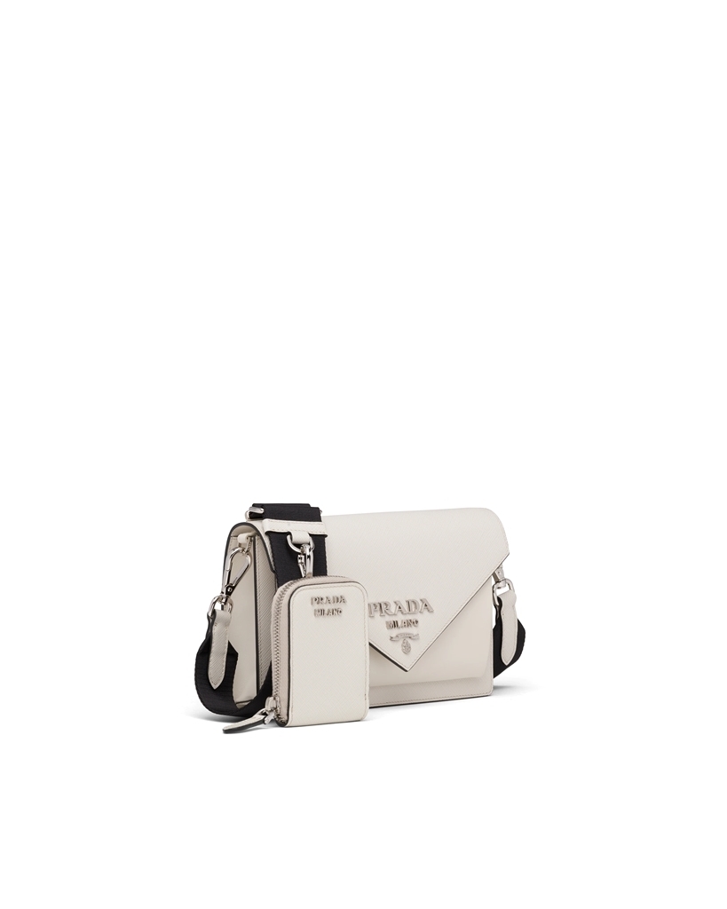 PRADA プラダ サフィアーノレザー ミニ エンベロープバッグ ホワイト 1BP020_2EVU_F0VCN - 商品画像 4