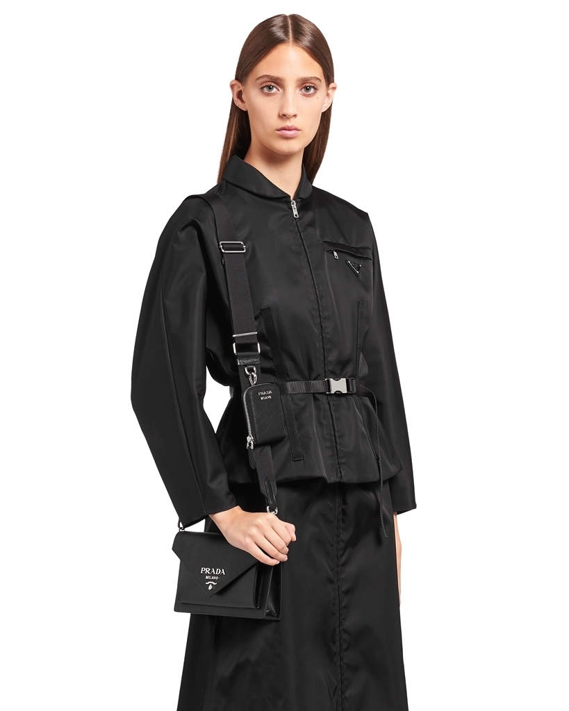 PRADA プラダ サフィアーノレザー ミニ エンベロープバッグ ブラック 1BP020_2EVU_F0VCN - 商品画像 6