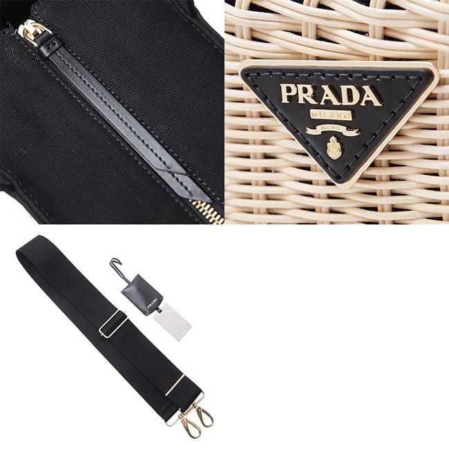 プラダスーパーコピー PRADA ハンドバッグ 2WAY ベージュ レディース ギフト プレゼント カゴバッグ 1bg835 vwoy 2e28 f0i55 MIDOLLINO CANAPA - 商品画像 5