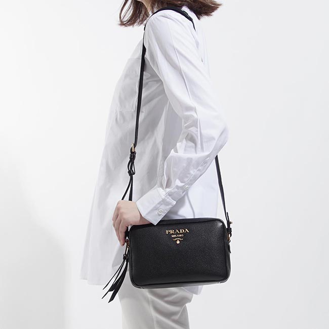 プラダスーパーコピー PRADA ショルダーバッグ ブラック レディース ブラック バッグ ファブリックストラップ プレゼント レザー 1bh082 v noo 2bbe f0002 - 商品画像 3