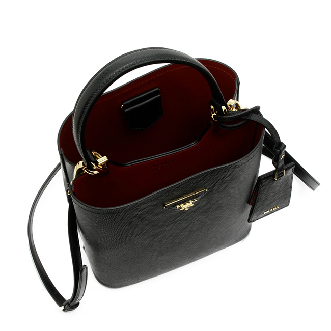 プラダコピー ハンドバッグ PANIER CROCODILE BAG パニエ クロコダイル バッグ 1BA2122ERX レディース 2019SS NERO+FUOCO F0LJ4 - 商品画像 4