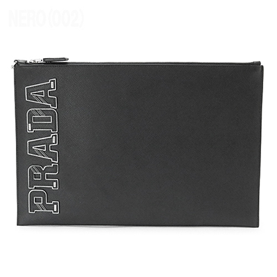 プラダスーパーコピー クラッチバッグ メンズ PRADA 2NG001 2EDJ F0002 SAFFIANO CHARAC ドキュメントホルダー ロゴ レザー - 商品画像 4