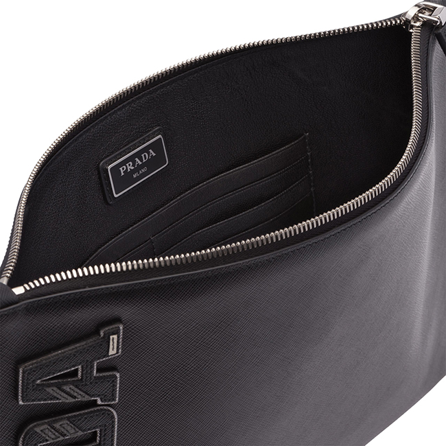プラダスーパーコピー クラッチバッグ メンズ PRADA 2NG001 2EDJ F0002 SAFFIANO CHARAC ドキュメントホルダー ロゴ レザー - 商品画像 2
