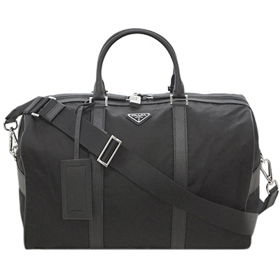 プラダバッグスーパーコピー 2VC002 PRADA ボストンバッグ トラベル ストラップ付き TESSUTO+SAFFIANO NERO ネロ ナイロン+カーフ ブラック シルバー金具 - 商品画像 7