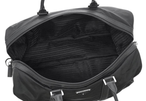 プラダバッグスーパーコピー 2VC002 PRADA ボストンバッグ トラベル ストラップ付き TESSUTO+SAFFIANO NERO ネロ ナイロン+カーフ ブラック シルバー金具 - 商品画像 3