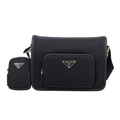 プラダバッグスーパーコピー ショルダーバッグ ナイロン サフィアーノ トライアングルロゴ ブラック メンズ レディース PRADA 2VD041 2DMH F0002 - 商品画像 7