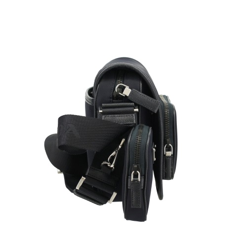 プラダバッグスーパーコピー ショルダーバッグ ナイロン サフィアーノ トライアングルロゴ ブラック メンズ レディース PRADA 2VD041 2DMH F0002 - 商品画像 1
