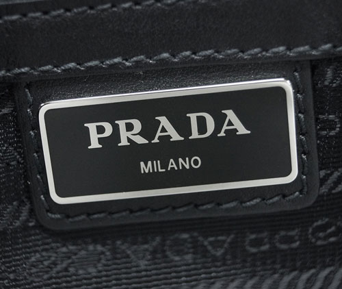 プラダバッグスーパーコピー 2VF056 PRADA メンズ セカンドバッグ クラッチ ストラップ付き SAFFIANO TRAVEL NERO+AZZURRO カーフ ブラック - 商品画像 8