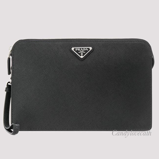 プラダスーパーコピー PRADA 「サフィアーノ」レザー クラッチバッグ メンズ 2VF056 OOO9Z2 F0002 - 商品画像 3