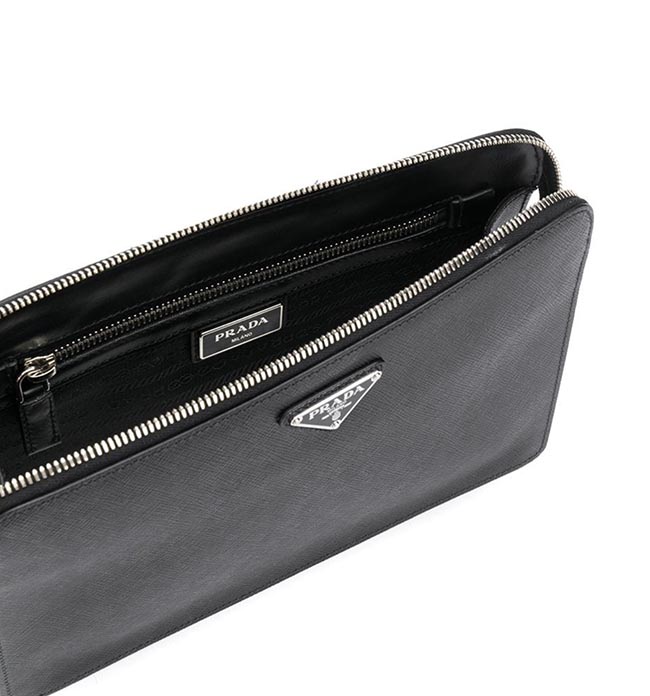 プラダスーパーコピー PRADA 「サフィアーノ」レザー クラッチバッグ メンズ 2VF056 OOO9Z2 F0002 - 商品画像 6