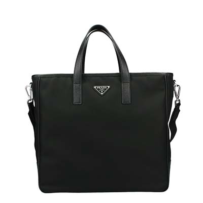 プラダ トートバッグ ビジネスバッグ テスートサフィアーノ トライアングルロゴ ブラック メンズ PRADA 2VG064 064 F0002 - 商品画像 7