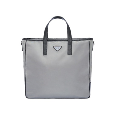プラダ トートバッグ ビジネスバッグ テスートサフィアーノ トライアングルロゴ グレー/ブラック メンズ PRADA 2VG064_064_F0H16 - 商品画像 5