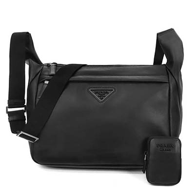 スーパーコピープラダ PRADA ショルダーバッグ メンズ ベルトポーチ付 レザー ブラック 2VH125 2DMF F0002 - 商品画像 7