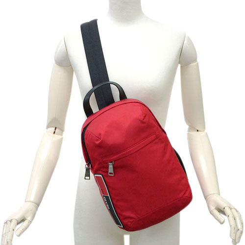 プラダスーパーコピーバッグ 2VZ023 PRADA メンズ ボディバッグ ワンショルダー TESSUTO ROSSO ロッソ ナイロンレッド - 商品画像 3