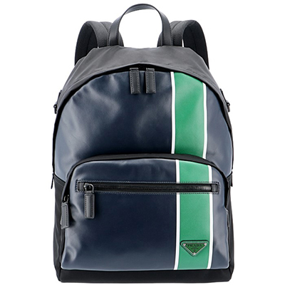 プラダコピー PRADA メンズ テクニカルナイロン バックパック リュックサック ブラック×グリーン 2VZ066HTY 2CIL YVM - 商品画像 7
