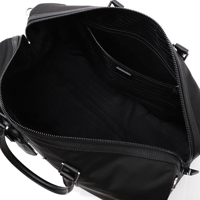 PRADAコピー ボストンバッグ 2WAY ブラック メンズ 黒 ナイロン 旅行 2vc350 vsoo 064 f0002 TESSUTO SAFFIANO - 商品画像 5