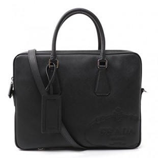 スーパーコピーPRADA ブリーフケース 2WAY ブラック メンズ レザー ビジネス 2ve368 volx 9z2 f0002 SAFFIANO TRAVEL - 商品画像 2