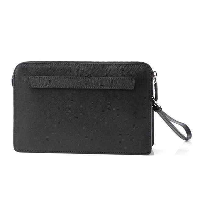 プラダコピー PRADA クラッチバッグ セカンドバッグ ブラック メンズ ギフト プレゼント 2vf056 volm 9z2 f0002 BORSELLO SAFFIANO TRA - 商品画像 8