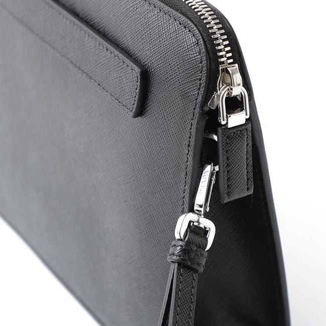 プラダコピー PRADA クラッチバッグ セカンドバッグ ブラック メンズ ギフト プレゼント 2vf056 volm 9z2 f0002 BORSELLO SAFFIANO TRA - 商品画像 6