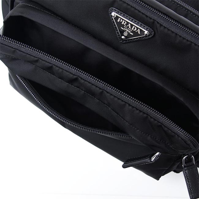 プラダコピー PRADA ボディバッグ ウエストバッグ ブラック メンズ ウエストポーチ ナイロン バッグ 2vl003 973 f0002 - 商品画像 6