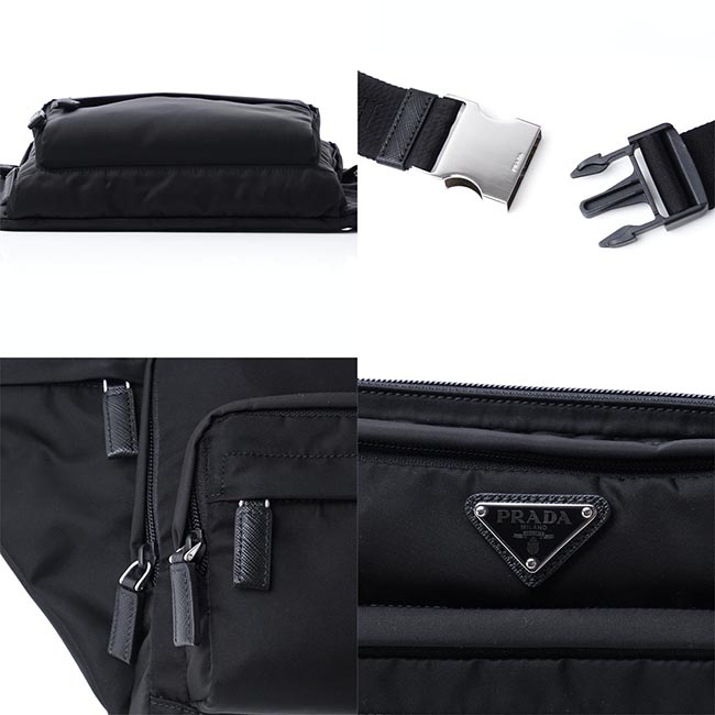 プラダコピー PRADA ボディバッグ ウエストバッグ ブラック メンズ ウエストポーチ ナイロン バッグ 2vl003 973 f0002 - 商品画像 3