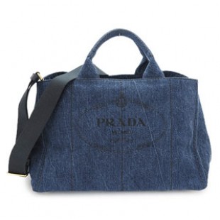 プラダスーパーコピー トートバッグ PRADA バッグ メンズ/カナパ CANAPA コットンデニム ロゴプリント デニム B1872B DENIM AVIO - 商品画像 1