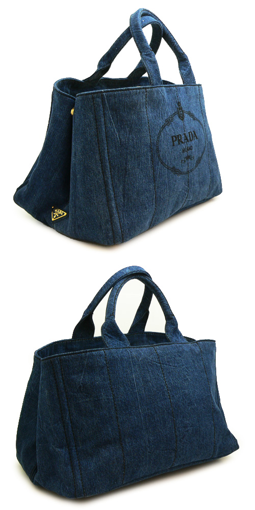 プラダスーパーコピー トートバッグ PRADA バッグ メンズ/カナパ CANAPA コットンデニム ロゴプリント デニム B1872B DENIM AVIO - 商品画像 2