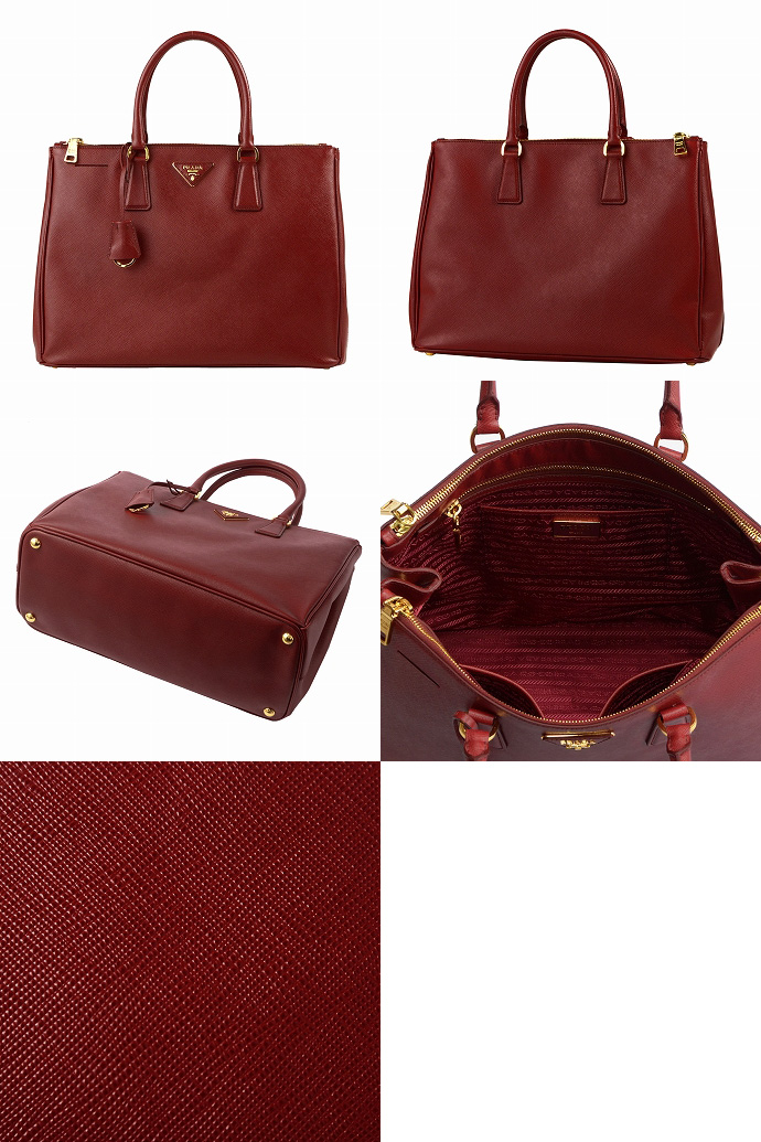 PRADA/プラダ SAFFIANO LUXロゴプレート付きビジネスハンドバッグ BN1786 SAF.LUX RUBINO - 商品画像 2