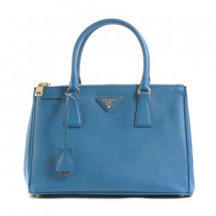プラダコピー PRADA SAFFIANO LUX 三角ロゴプレート ハンドバッグ コバルトブルー&ゴールド BN1801 - 商品画像 2