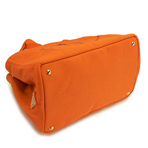 プラダ トートバッグ PRADA ハンドバッグ カナパ キャンバス ロゴ パパヤオレンジ BN1877 CANAPA PAPAYA - 商品画像 4