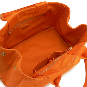 プラダ トートバッグ PRADA ハンドバッグ カナパ キャンバス ロゴ パパヤオレンジ BN1877 CANAPA PAPAYA - 商品画像 1