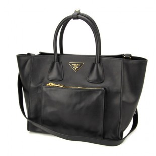 プラダスーパーコピー トートバッグ PRADA BN2626 バッグ ソフト カーフ SOFT CALF レディース NERO(ネロ) ブラック 黒 - 商品画像 1