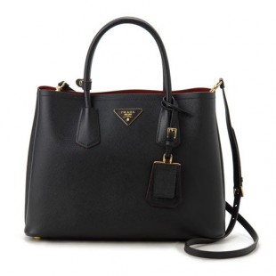 プラダコピー トートバッグ BN2775-2A4A-F0002 DOUBLE BAG ダブルバッグ SAFFIANO CUIR 2WAY ショルダーバッグ ブラック - 商品画像 2