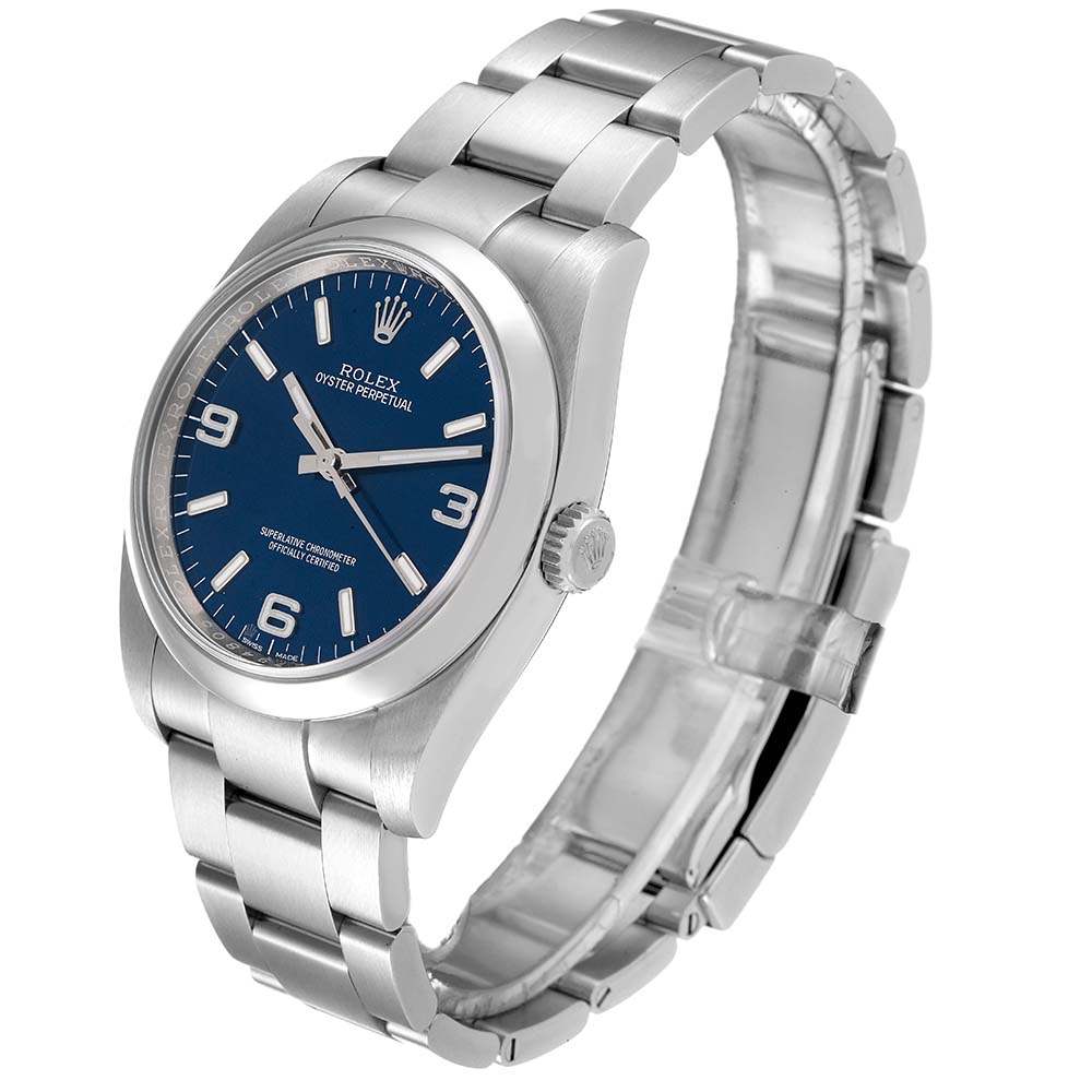 ロレックスコピー オイスター パーペチュアル 36mm ブルー ダイヤル スチール メンズ ウォッチ 116000 - 商品画像 10