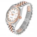 ロレックススーパーコピー デイトジャスト 36mm スチール ローズゴールド ホワイト ローマン ダイヤル ユニセックス ウォッチ 116231 - 商品画像 9
