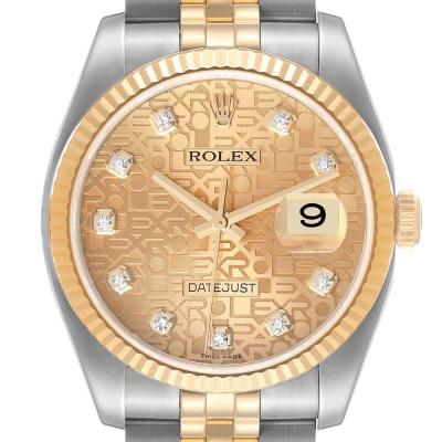 ロレックススーパーコピー デイトジャスト スチール イエローゴールド ダイヤモンド ダイヤル メンズ ウォッチ 116233 - 商品画像 2