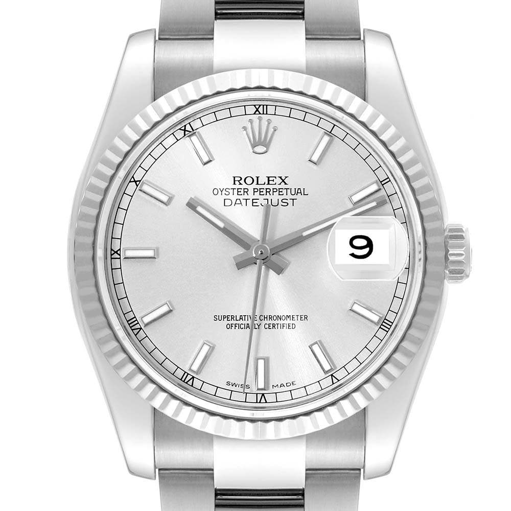ロレックススーパーコピー デイトジャスト スチール ホワイトゴールド シルバー ダイヤル メンズ ウォッチ 116234 - 商品画像 8