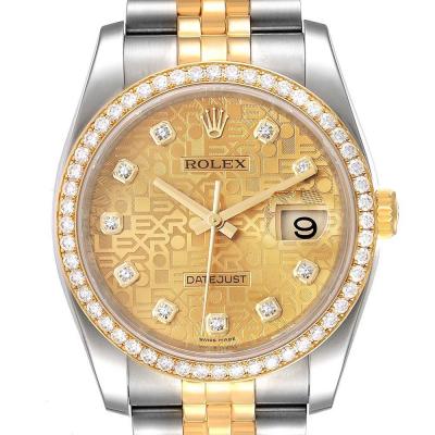 ロレックススーパーコピー デイトジャスト スチール イエローゴールド アニバーサリー ダイヤモンド ウォッチ 116243 - 商品画像 2