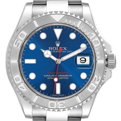 ロレックス コピー ヨットマスター スチール プラチナ ベゼル ブルー ダイヤル メンズ ウォッチ 116622 - 商品画像 2