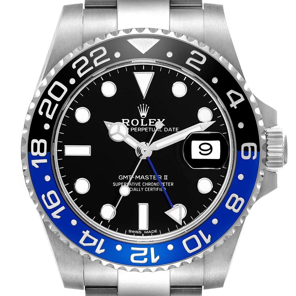 ロレックス コピー GMT マスター II ブラック ブルー バットマン ベゼル スチール メンズ ウォッチ 116710BLNR - 商品画像 8