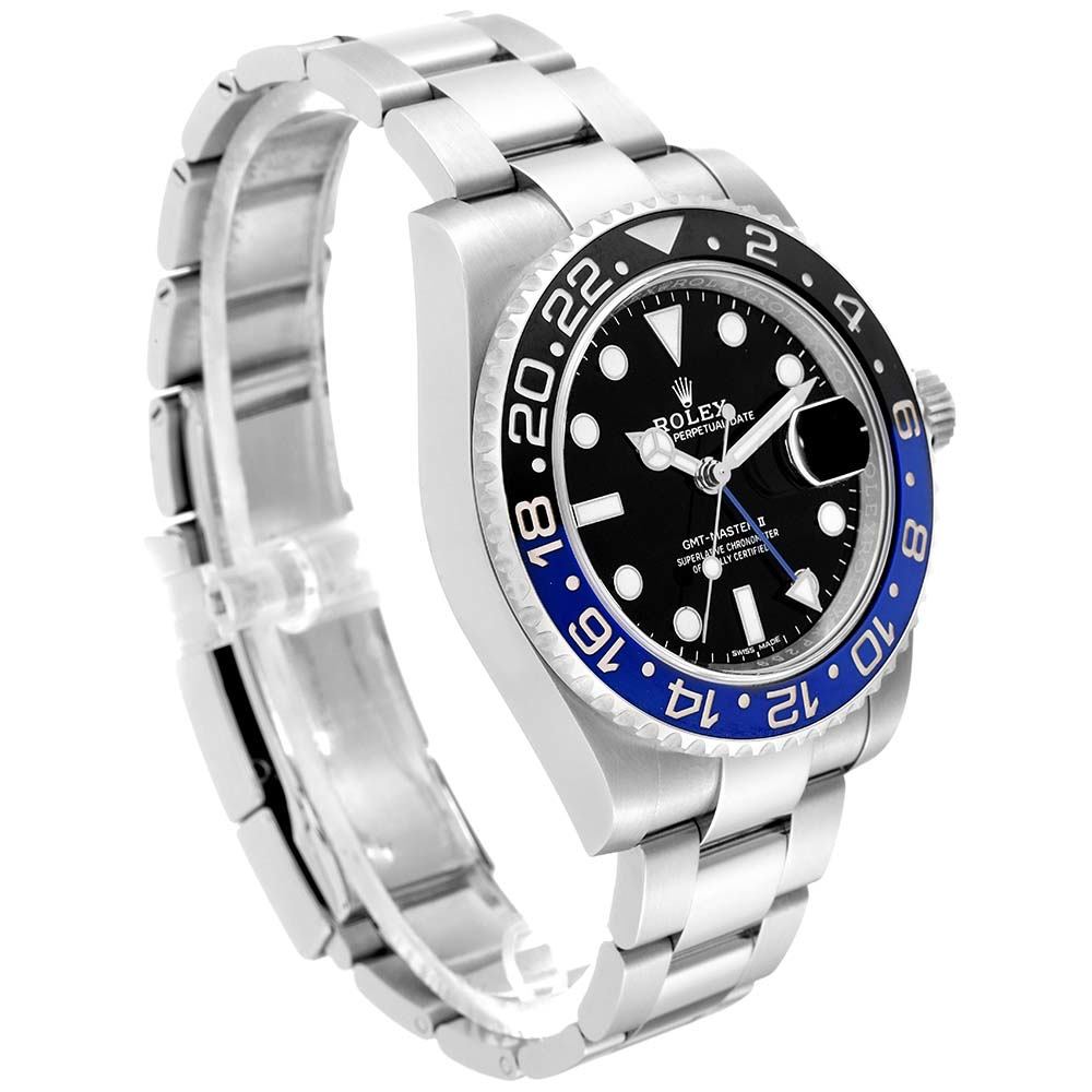 ロレックス コピー GMT マスター II ブラック ブルー バットマン ベゼル スチール メンズ ウォッチ 116710BLNR - 商品画像 4