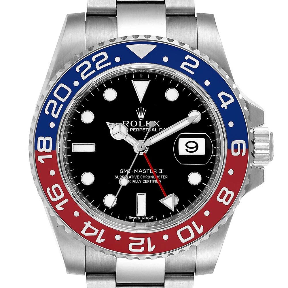ロレックス コピー GMT マスター II ホワイト ゴールド ペプシ ベゼル メンズ ウォッチ 116719 - 商品画像 8