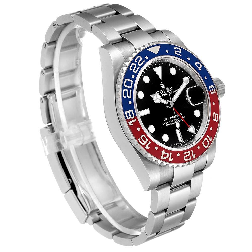 ロレックス コピー GMT マスター II ホワイト ゴールド ペプシ ベゼル メンズ ウォッチ 116719 - 商品画像 4
