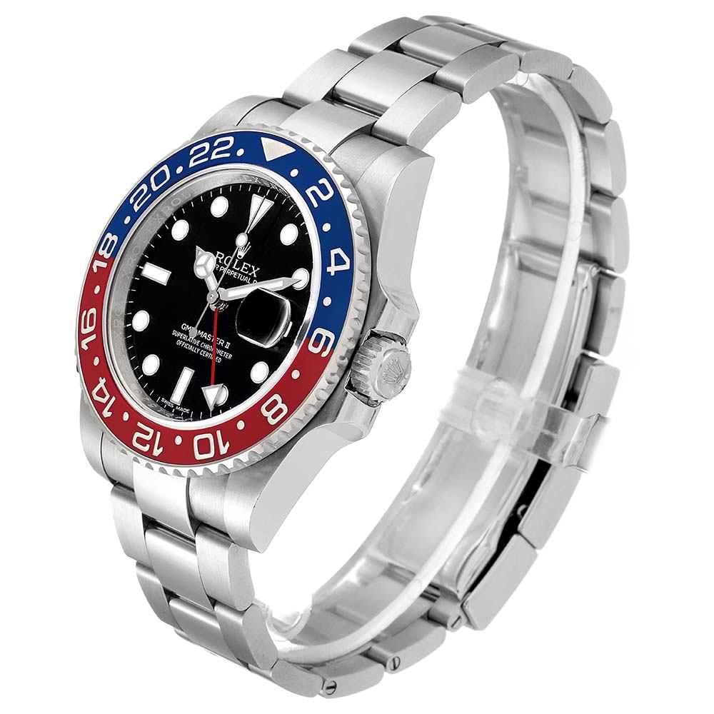 ロレックス コピー GMT マスター II ホワイト ゴールド ペプシ ベゼル メンズ ウォッチ 116719 - 商品画像 10